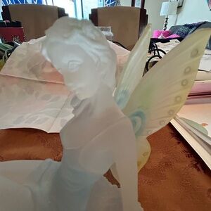 Gorgeous faux Lucite fairy statue figurine